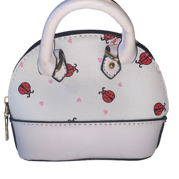 Mini Coach leather bag with ladybugs and hearts zipper closure - Picture 2 of 4